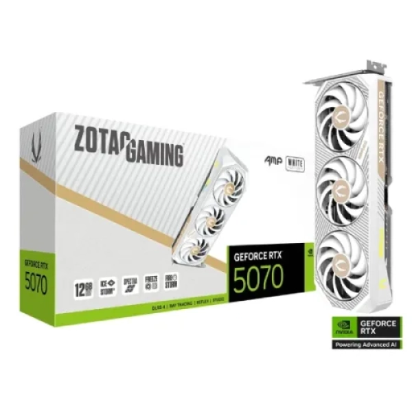 ZOTAC GAMING RTX 5070 AMP White Edition 12GB GDDR7 GPU